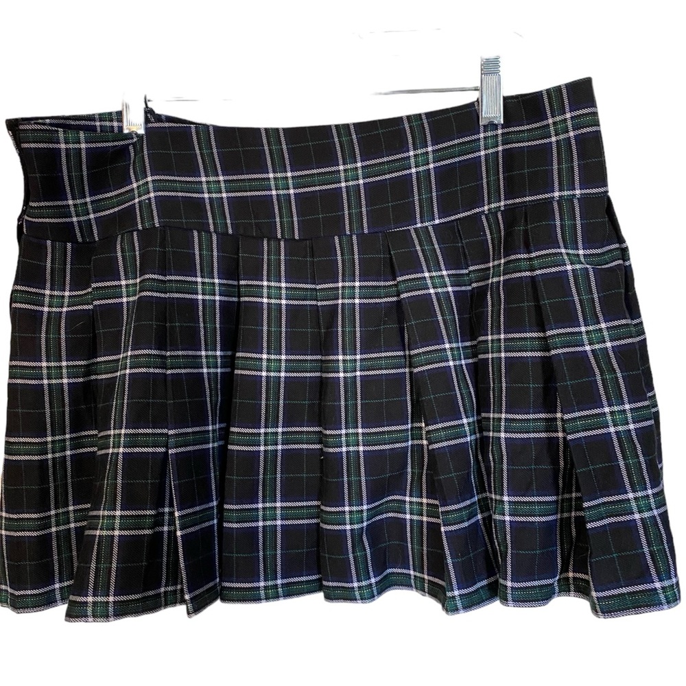 Donald Seneca Plaid Wrap Mini Skirt Size Large
